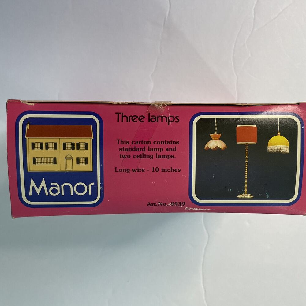HTF Vintage Manor Dollhouse Wired Lamps - Picture 5 of 11